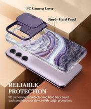 Load image into Gallery viewer, Galaxy S23 Plus Slide Camera Cover Marble Slim Protective Case - Redpepper Cases