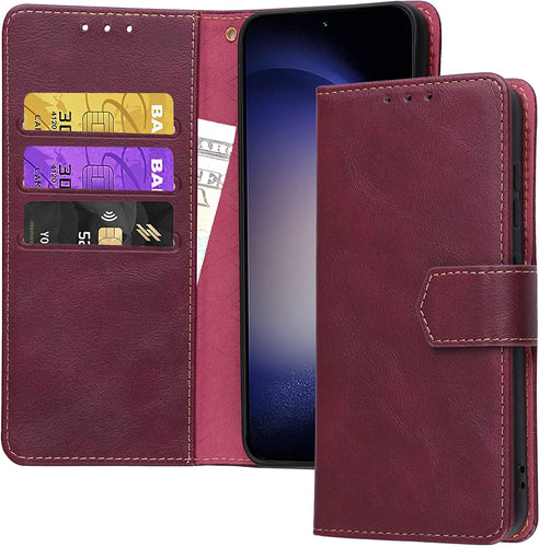 Galaxy S23 Wallet Card Holder Flip Cover with Kickstand Case - Redpepper Cases