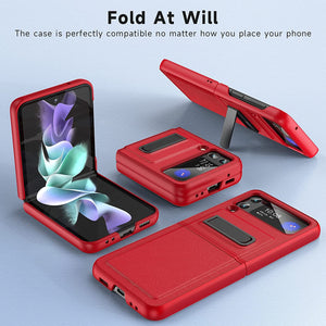 Galaxy Z Flip 4 Case Camera Lens Screen Protector Cover Case Red - Redpepper Cases