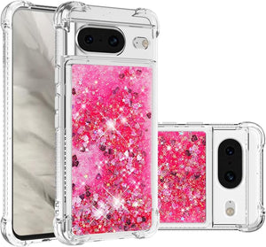 Google Pixel 8 Pro Case Glitter Liquid Cute Clear Phone Case - Redpepper Cases