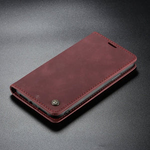 iPhone 11 Pro Max Leather Magnetic Credit Card Wallet Case - Redpepper Cases