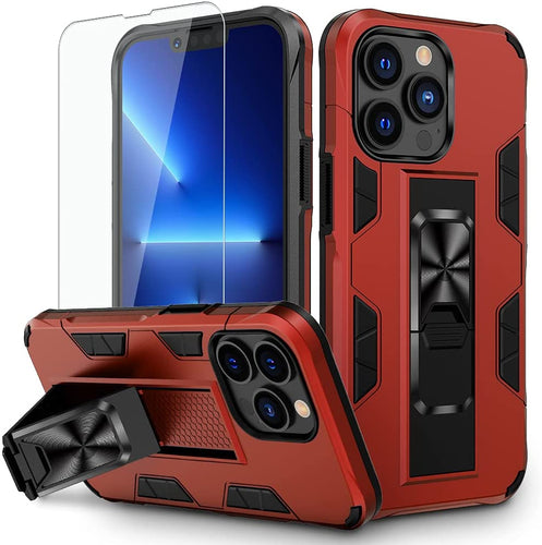 iPhone 13 Pro [Built-in Hidden Kickstand] Magnet Shockproof Case. - Redpepper Cases