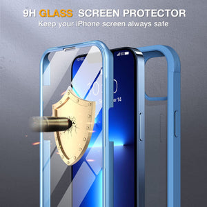 iPhone 13 Pro Clear Bumper Case Built-in Tempered Glass Screen Protector Case. - Redpepper Cases