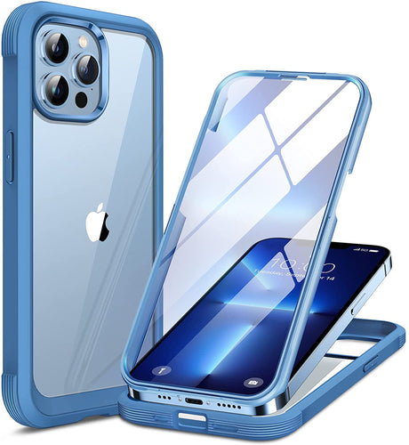 iPhone 13 Pro Clear Bumper Case Built-in Tempered Glass Screen Protector Case. - Redpepper Cases