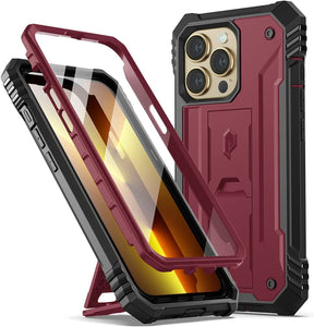 iPhone 13 Pro Full Body Rugged Dual Layer Shockproof Kickstand Case. - Redpepper Cases