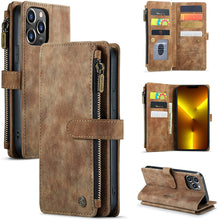 Load image into Gallery viewer, iPhone 13 Pro Max 2 in 1 Premium Leather Zipper Wallet Case. - Redpepper Cases