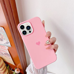 iPhone 13 Pro Max Case Silicone Heart Case. - Redpepper Cases