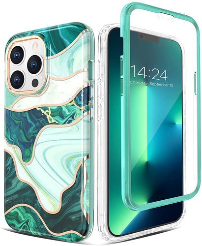 iPhone 13 Pro Max Marble Full Body Protection Shockproof Case. - Redpepper Cases