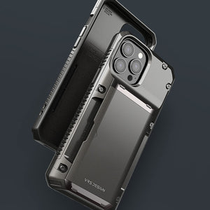 iPhone 13 Pro Max Sturdy Semi Auto Wallet [4 Cards] Case (Glide Pro) - Redpepper Cases