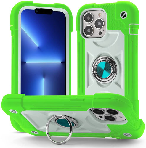 iPhone 13 Pro Max with Ring Stand Heavy-Duty Military Shockproof Case. - Redpepper Cases