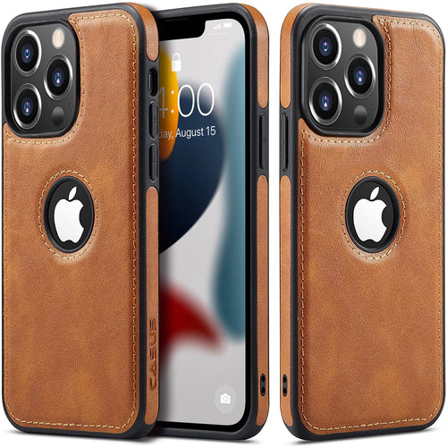 iPhone 13 Pro Slim Vegan Leather Logo View Case - Redpepper Cases