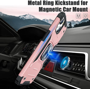 iPhone 13 Slim Soft Bumper Heavy Duty Protection Ring Holder Kickstand Case. - Redpepper Cases