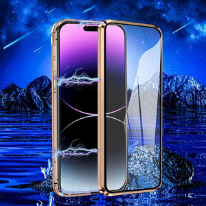 iPhone 14 Double Sided Clear Tempered Glass Magnetic Case - Redpepper Cases