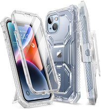 Load image into Gallery viewer, iPhone 14 Full Body Holster Bumper Built in Screen Protector &amp; Kickstand Case - Redpepper Cases