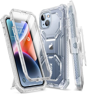 iPhone 14 Full Body Holster Bumper Built in Screen Protector & Kickstand Case - Redpepper Cases