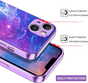 iPhone 14 Glow in The Dark Stylish Nebula Space Luminous Slim Light Case - Redpepper Cases