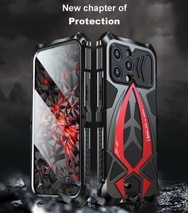 iPhone 14 Metal Aluminum Bumper Cover Built in Soft Rubber Shock Proof Case - Redpepper Cases