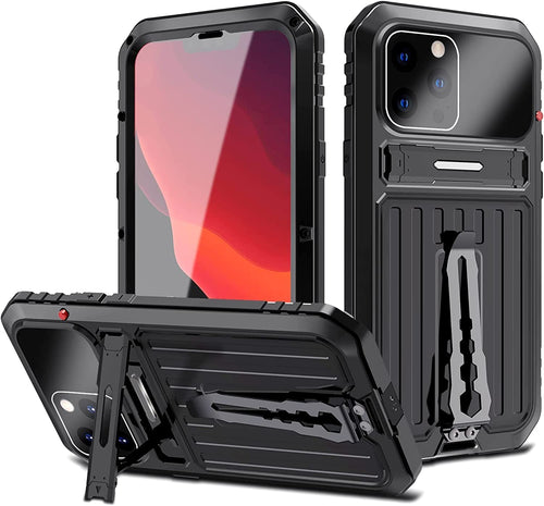 iPhone 14 Metal Heavy Duty Aluminum Shockproof Kickstand Full Body Case - Redpepper Cases