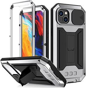 iPhone 14 Pro Metal Camera Cover Military Grade Aluminum Heavy Duty Kickstand Case - Redpepper Cases