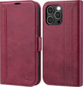 iPhone 14 Pro Wallet Leather Flip Card Holder Case - Redpepper Cases