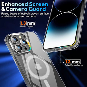 Magsafe Case for iPhone 14 Pro Max 3 Pcs Glass Screen Protector+Camera Lens - Redpepper Cases