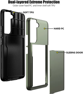 Nvollnoe Samsung S22 Plus Case Slot Wallet Duty Protective Galaxy S22 Plus Case - Redpepper Cases