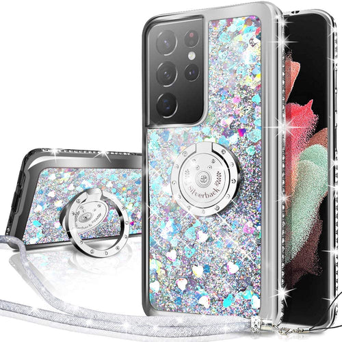 S21 Ultra Moving Liquid Holographic Sparkle Glitter Case. - Redpepper Cases