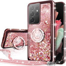 Load image into Gallery viewer, S21 Ultra Moving Liquid Holographic Sparkle Glitter Case. - Redpepper Cases