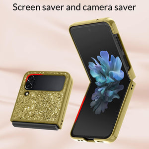 Samsung Galaxy Z Flip 4 5G,Galaxy Z Flip 4 5G Case Fold Cover Case Gold - Redpepper Cases