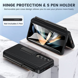 Samsung Galaxy Z Fold 4 Hinge Protection S Pen Holder Protective Phone Case - Redpepper Cases