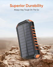 Load image into Gallery viewer, USB Solar Charger 26800mAh, Riapow Solar Power Bank 4 Outputs - Redpepper Cases