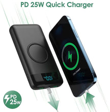 Load image into Gallery viewer, Wireless Portable Charger Fast Charging Smart LED Display USB-C Power Bank - Redpepper Cases